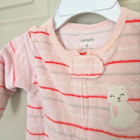 3/$20 Carter's Terry Cloth Sleeper Size 6m - Picture 3 of 3